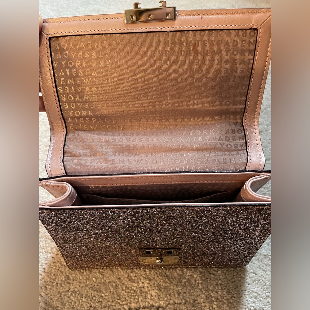 COPY - KATE SPADE Rose Gold Glitter Purse - Picture 6 of 8